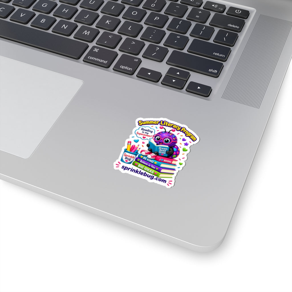 Summer Literacy Program Sticker — Reading Is My Superpower Kiss-Cut Sticker