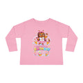 Toddler Long Sleeve Tee — "Today Is My Birthday" Cute Cupcake Party Girl T-Shirt