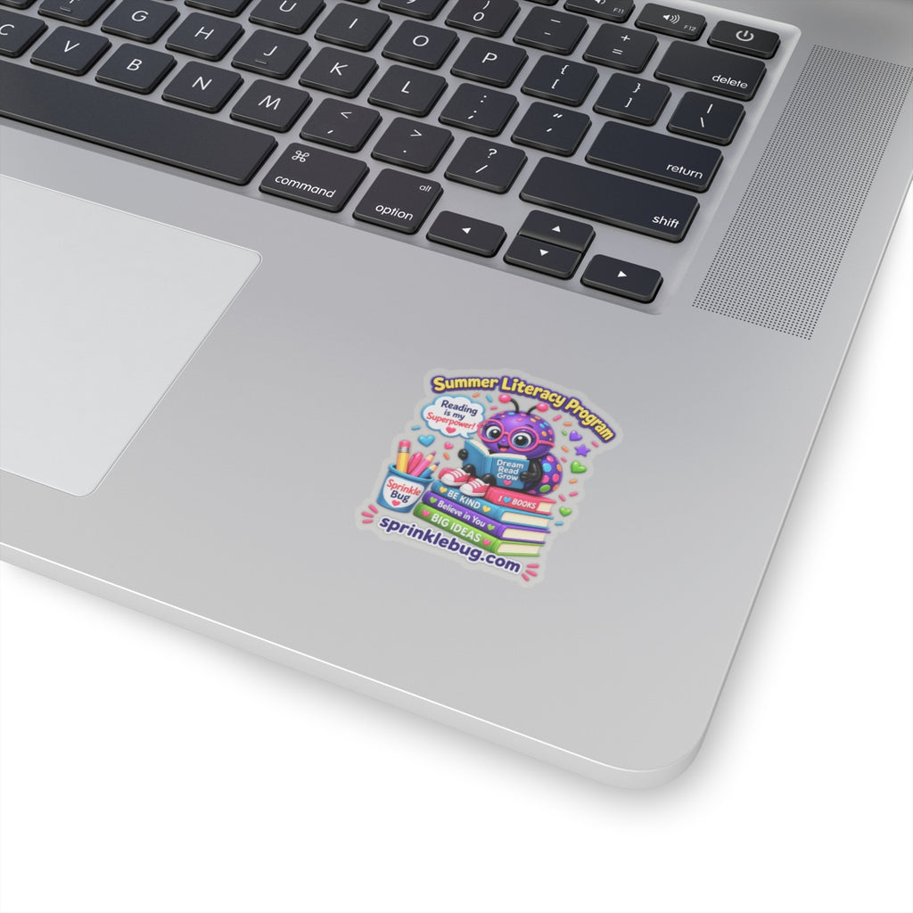 Summer Literacy Program Sticker — Reading Is My Superpower Kiss-Cut Sticker