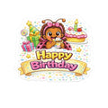 Happy Birthday Ladybug Kid Sticker — Cute Party Gift Sticker for Kids