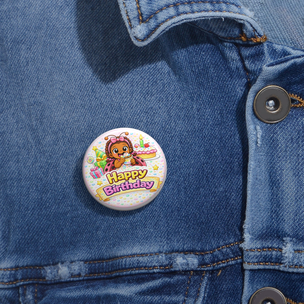 Happy Birthday Pin Button – Cute Kid’s Party Badge