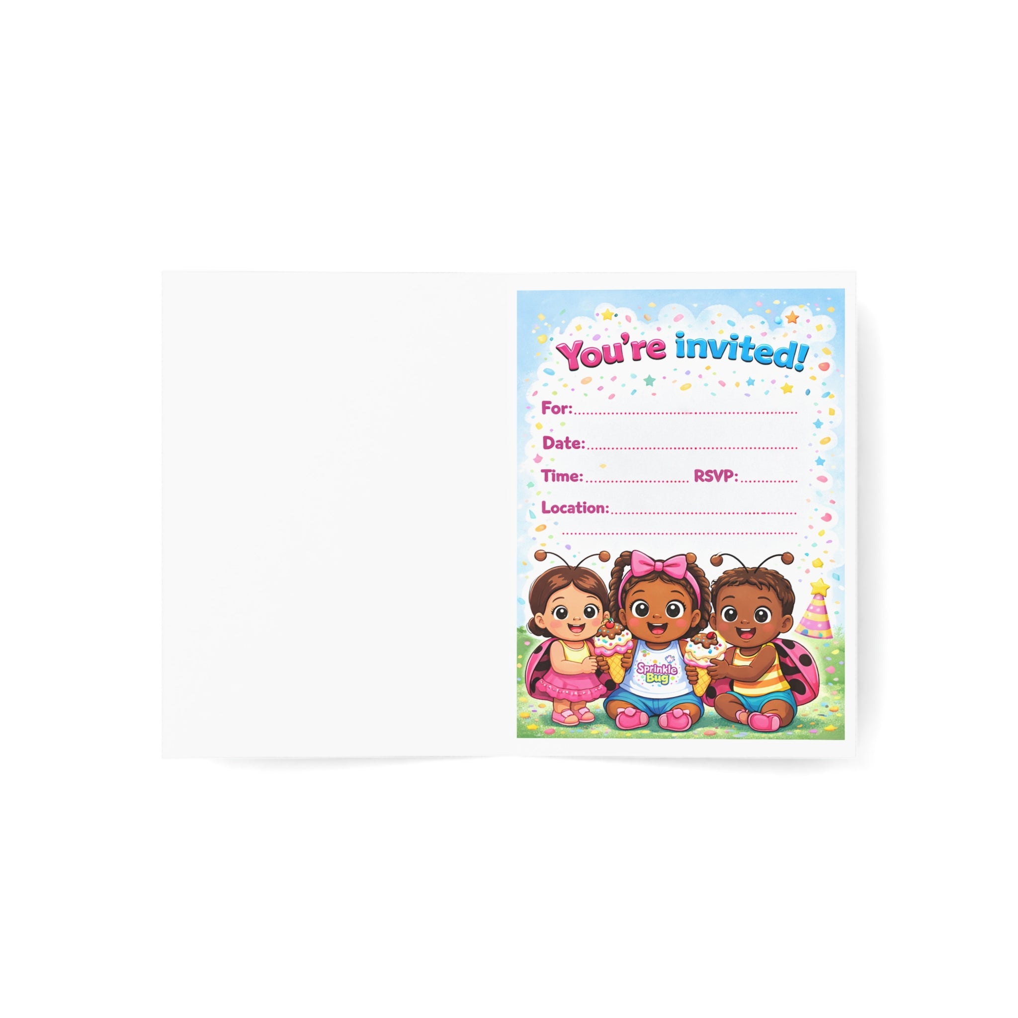 Birthday Party Kids Greeting Card — "It's a Birthday Party!" (Single or Bulk Packs)